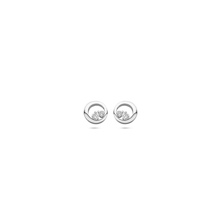 oorknoppen zirkonia 7 mm zilver gerhodineerd