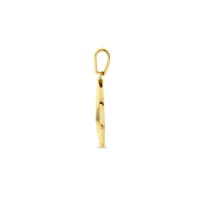 Anhänger Zirkonia 22 mm 14K Gelbgold