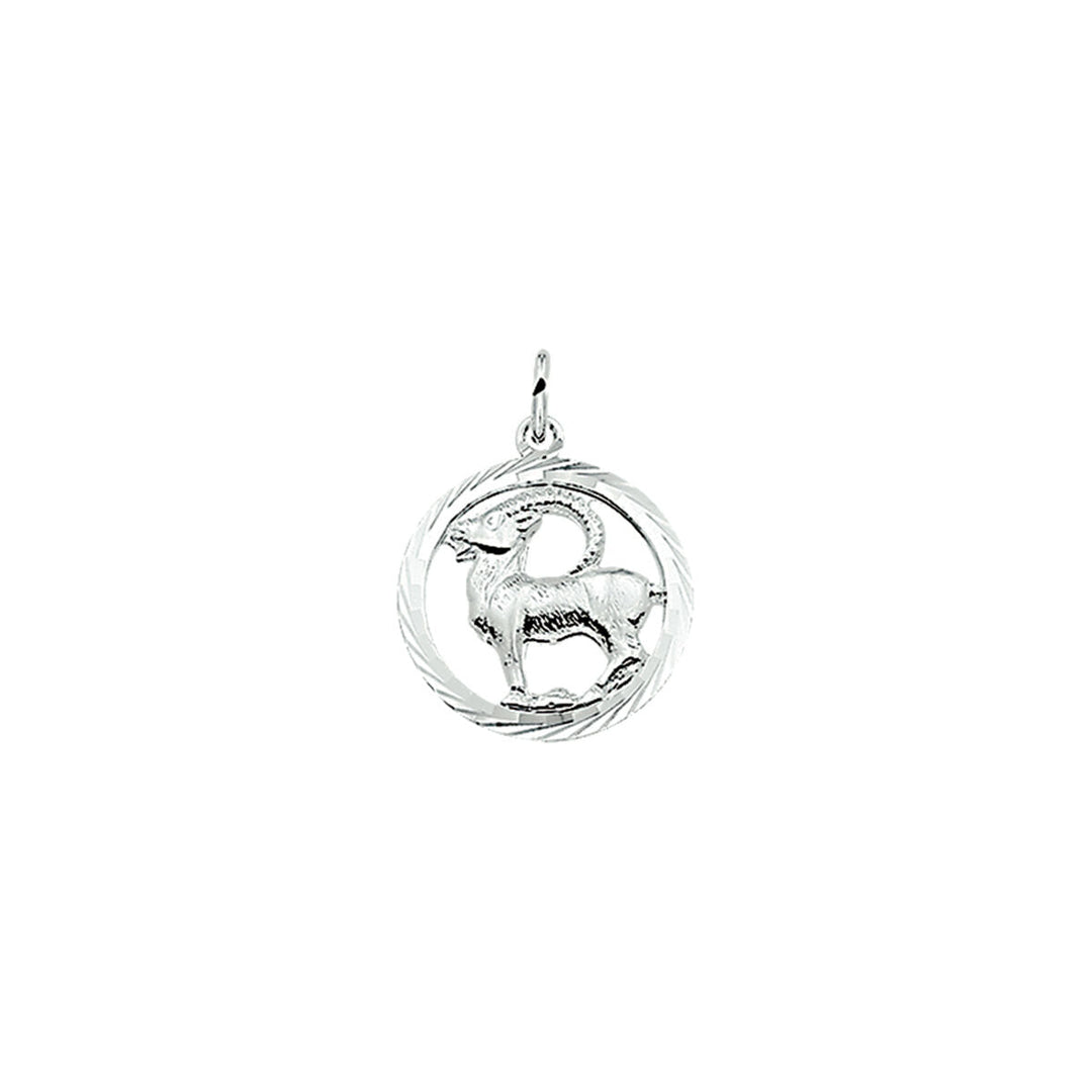 Sternzeichen-Anhänger Schütze, diamantiert, rhodiniertes Silber