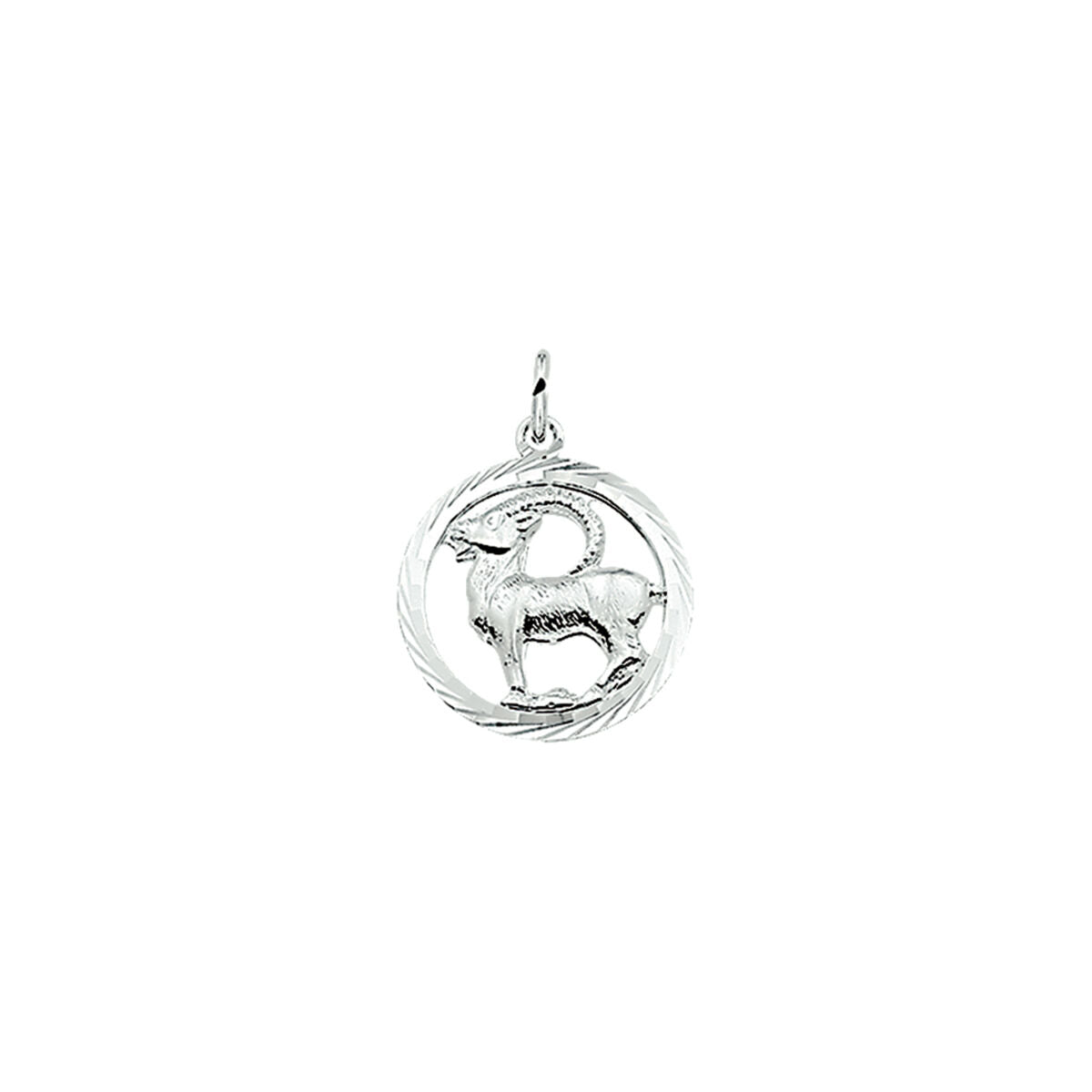 Sternzeichen-Anhänger Schütze, diamantiert, rhodiniertes Silber