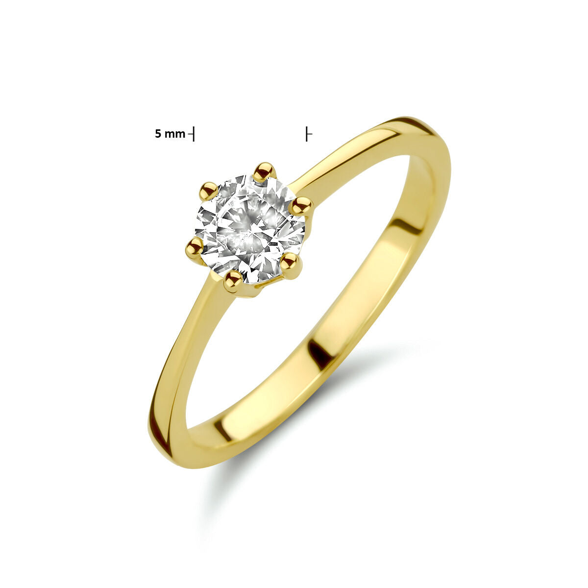 Ring Zirkonia 14K Gelbgold