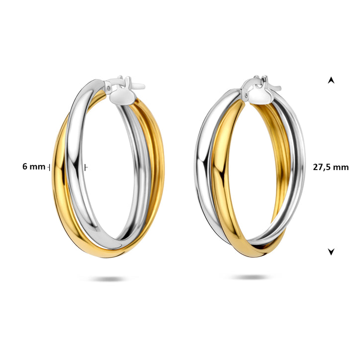 oorringen zilver verguld