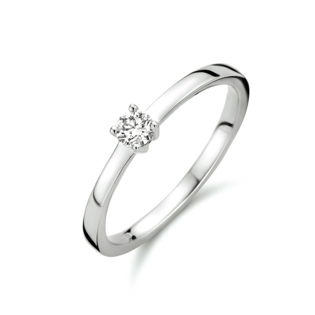 Ring Diamant 0,15 ct h SI 14K Weißgold