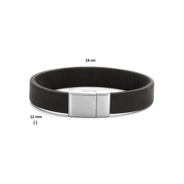 Armband Leder 12 mm Edelstahl