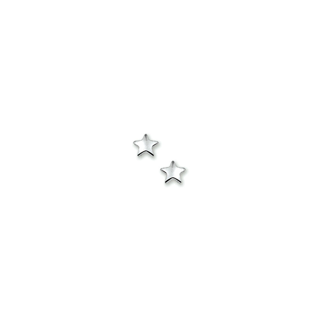 Stern-Ohrstecker aus Silber rhodiniert