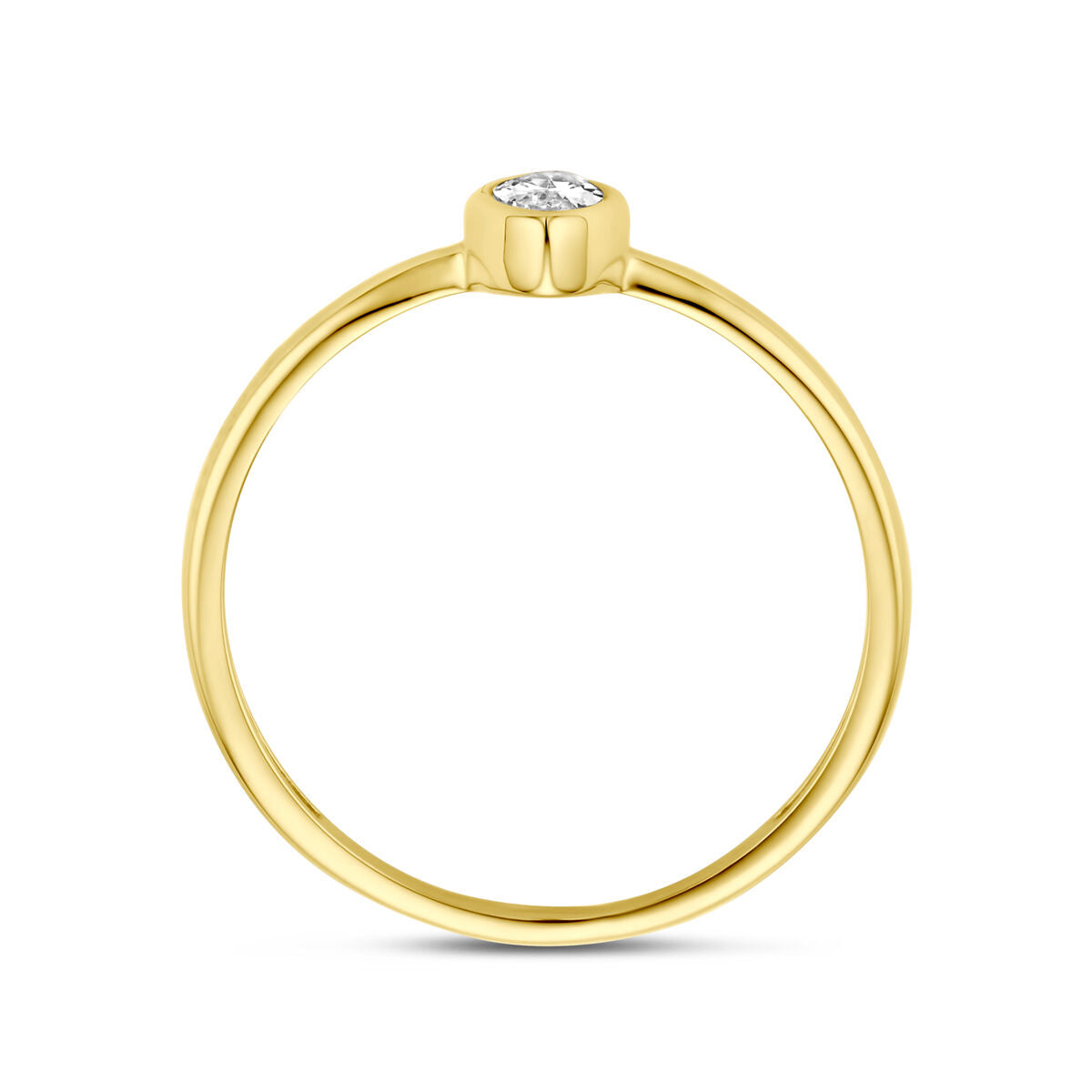 Ring Zirkonia 14K Gelbgold