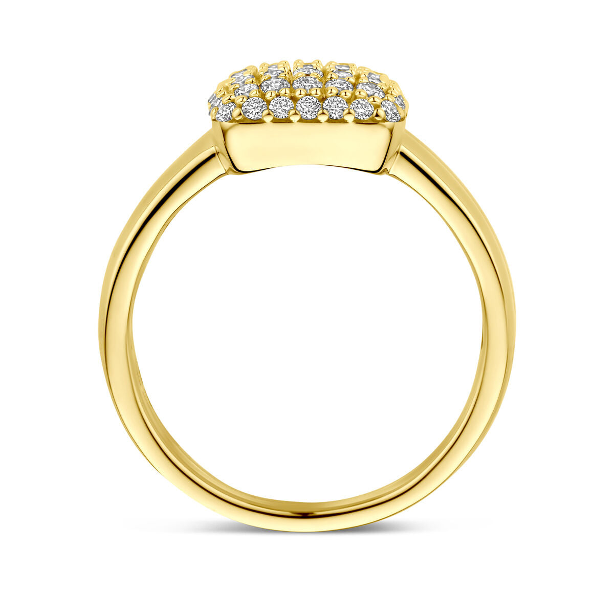 14K Gelbgold Damenring mit 0.50ct Labor-Diamant