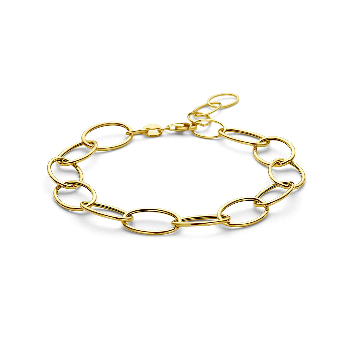 14k gelbgoldene Armband mit breiten Ankerkettengliedern