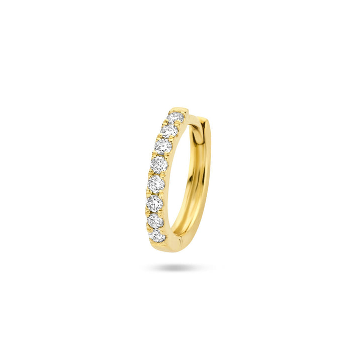 Tropfenohrring-Diamant, 0,075 ct g SI pro Stück, 14-karätiges Gelbgold