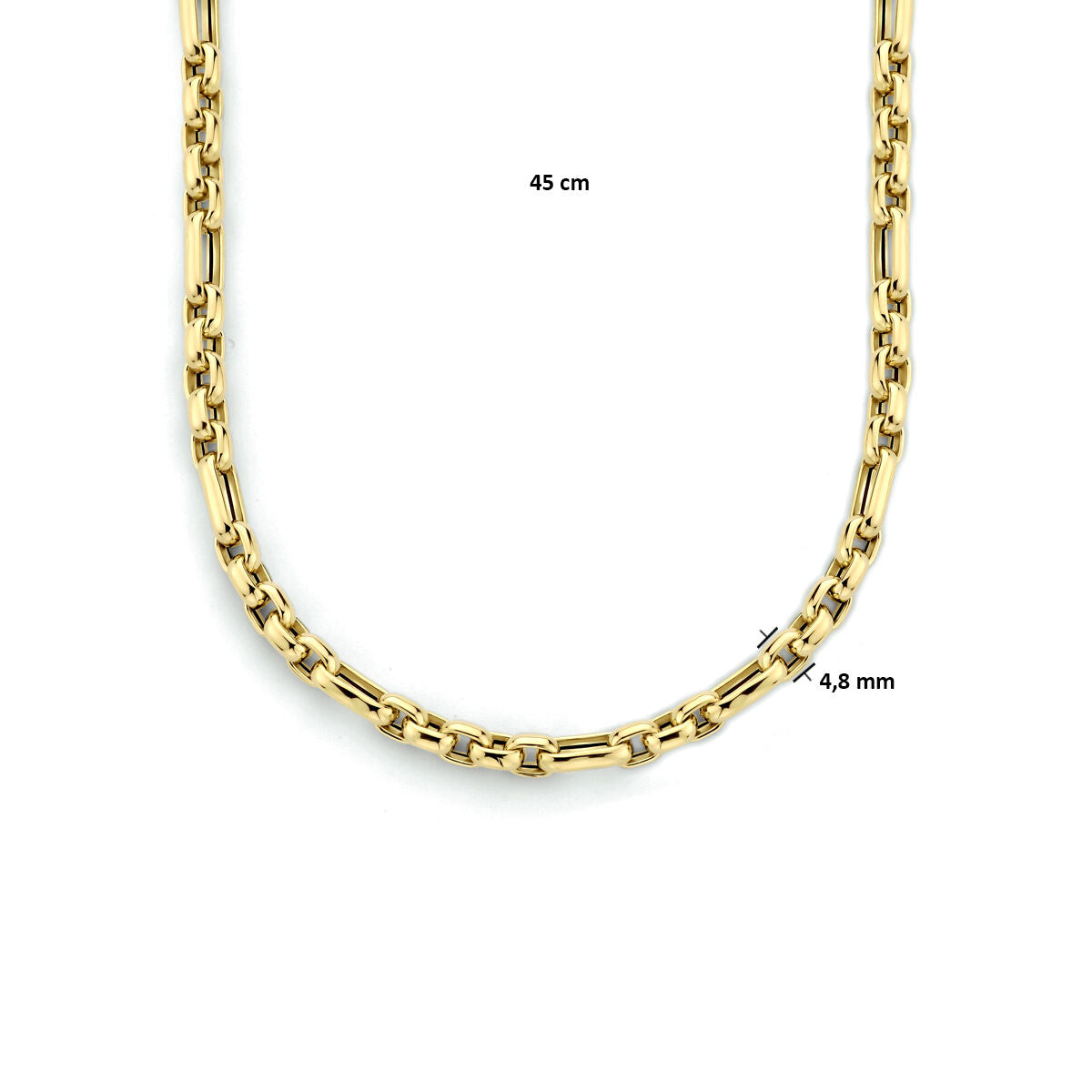 Halskette Anker 4,8 mm 45 cm 14K Gelbgold