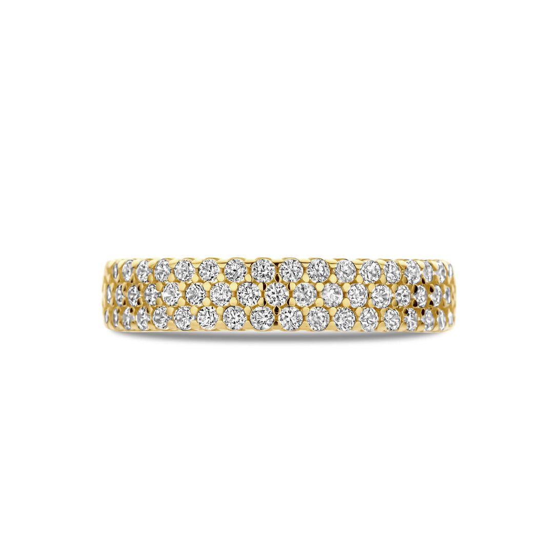 Ring Zirkonia 4 mm 14K Gelbgold