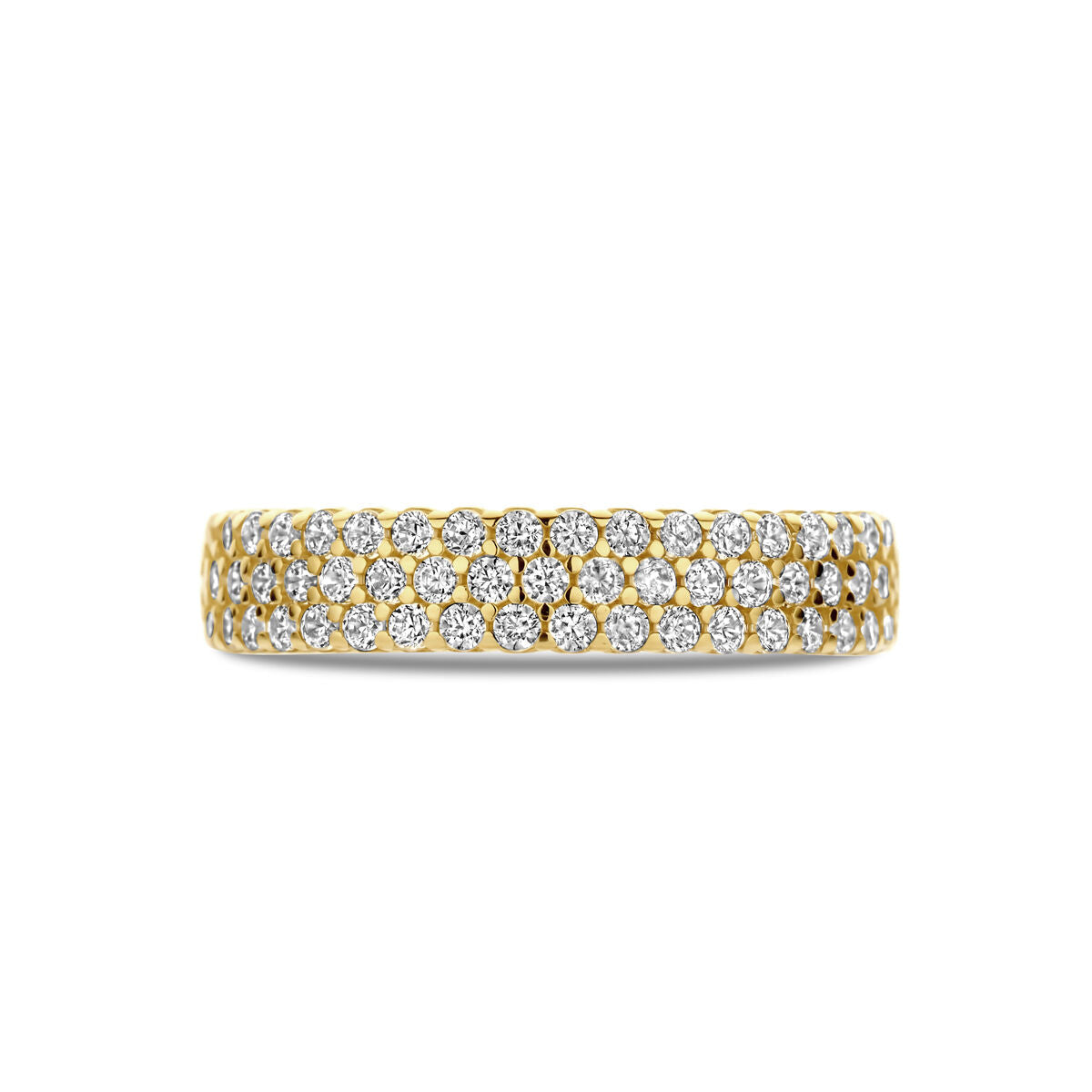 Ring Zirkonia 4 mm 14K Gelbgold