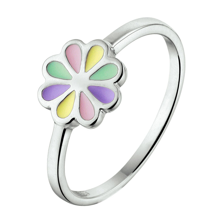 Ring Blume Silber rhodiniert