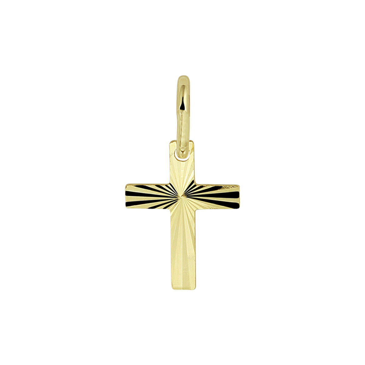 Anhänger Kreuz massiv 14K Gelbgold