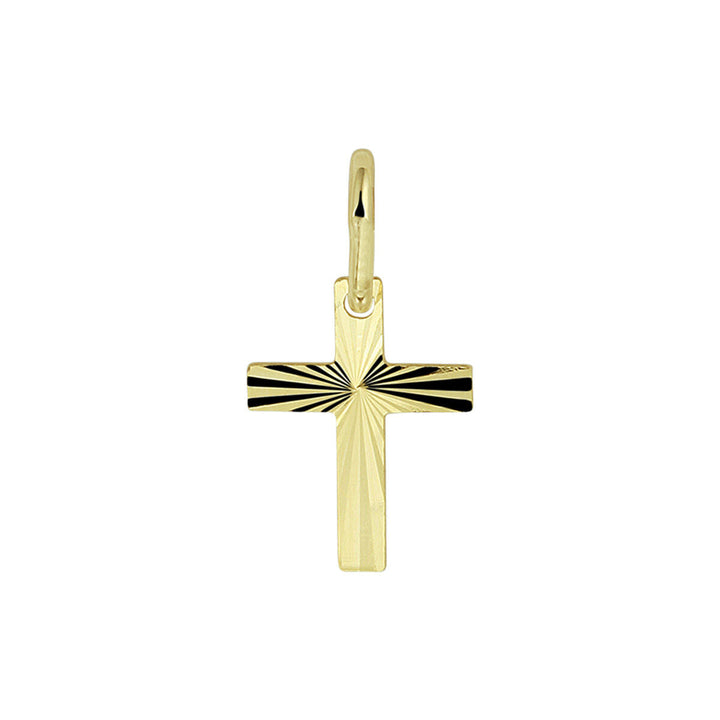Anhänger Kreuz massiv 14K Gelbgold