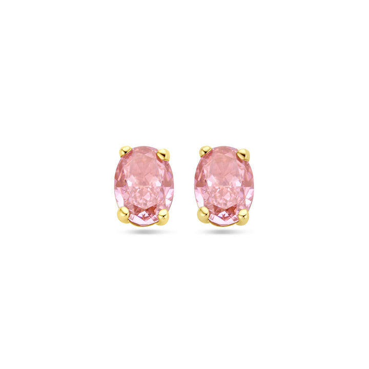 Ohrstecker Padparadscha Zirkonia 14K Gelbgold