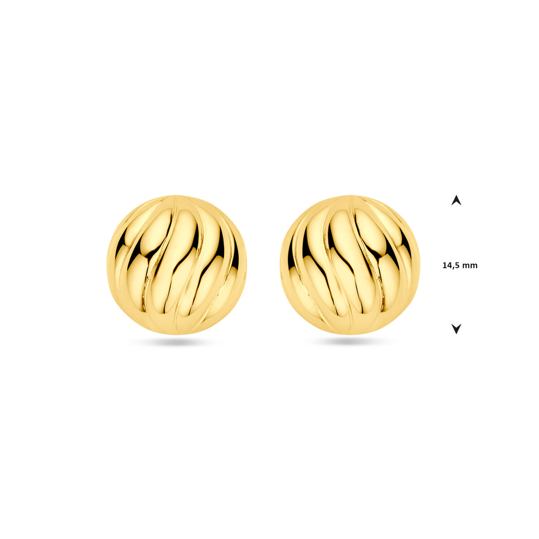oorknoppen zilver verguld (geel)