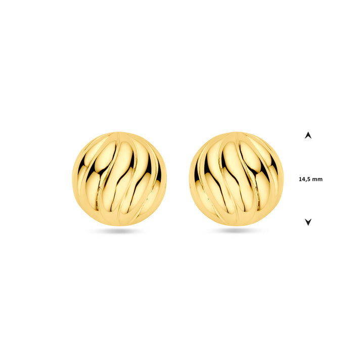 oorknoppen zilver verguld (geel)