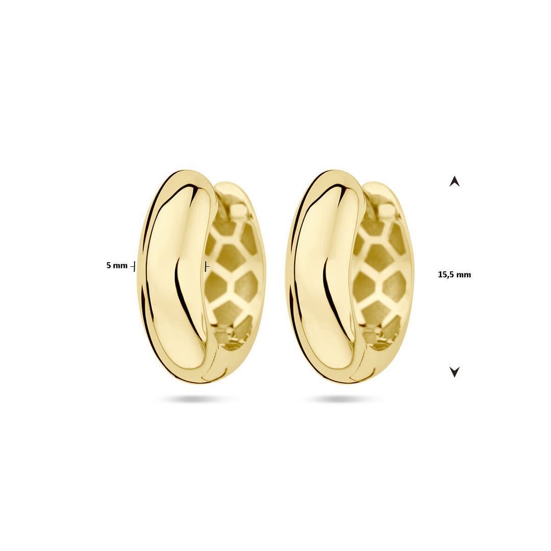 Ohrhänger, 5,0 mm, halbrunder Schlauch, 14 Karat Gelbgold