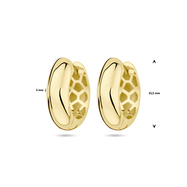 Ohrhänger, 5,0 mm, halbrunder Schlauch, 14 Karat Gelbgold