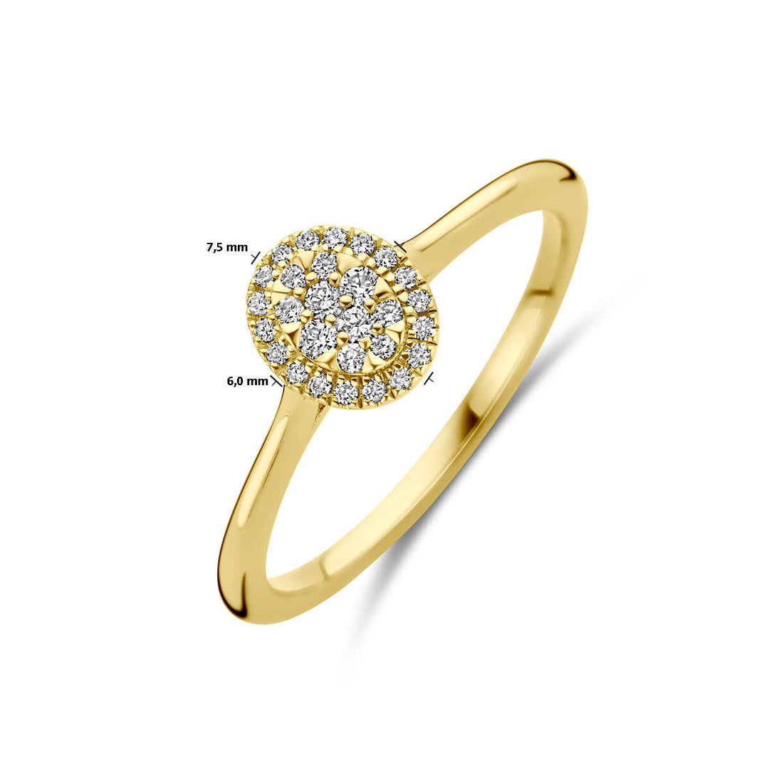 Ring Diamant 0,13 ct h SI 14K Gelbgold