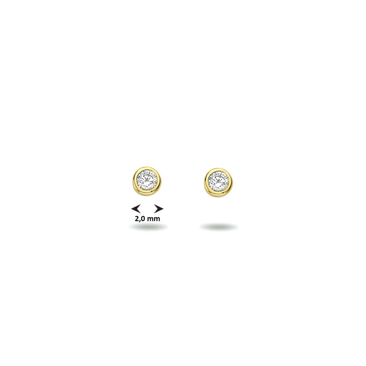 Ohrstecker Zirkonia 14K Gelbgold