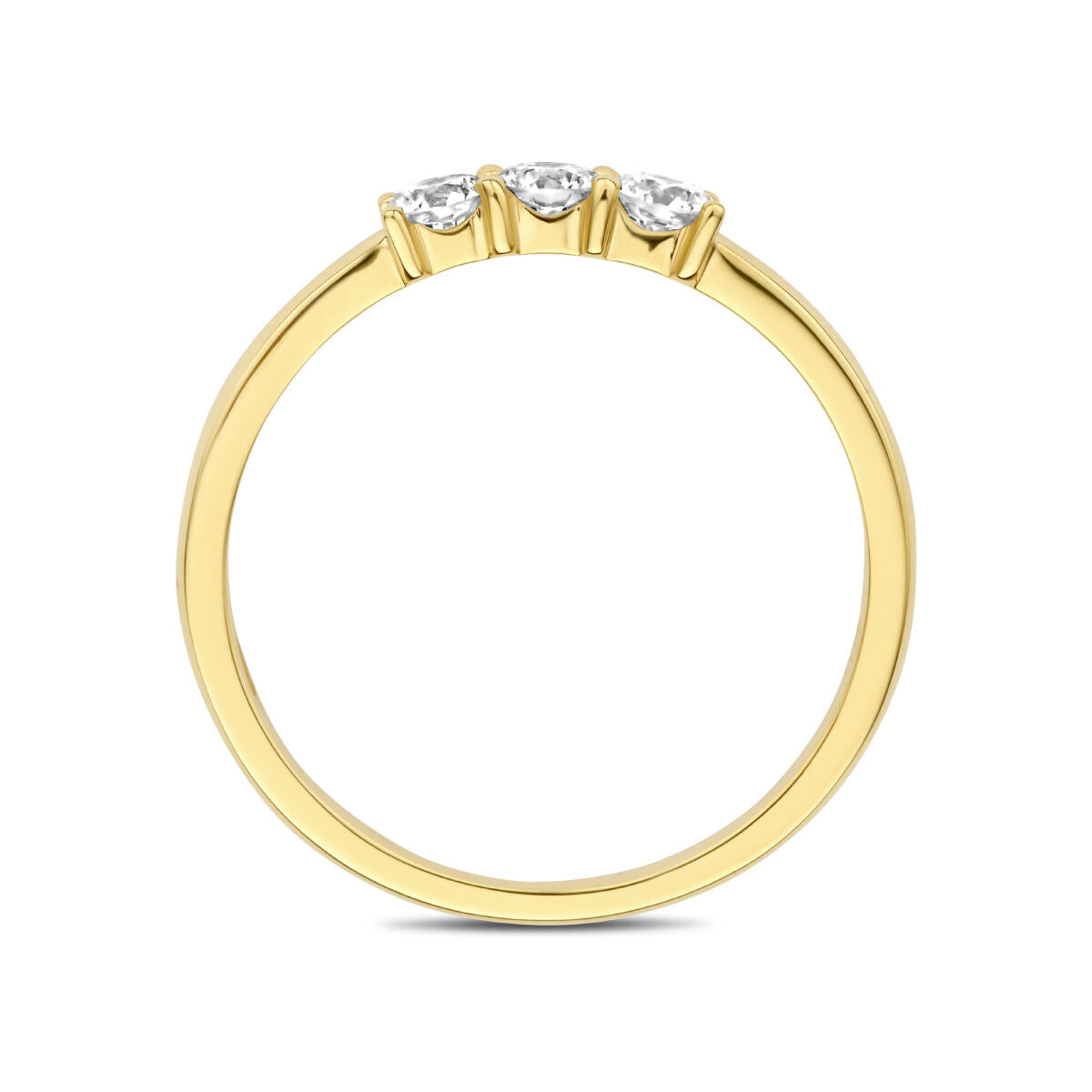 Ring Trilogie Diamant 0,30 ct H SI 14K Gelbgold