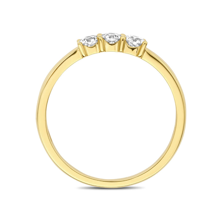 Ring Trilogie Diamant 0,30 ct H SI 14K Gelbgold