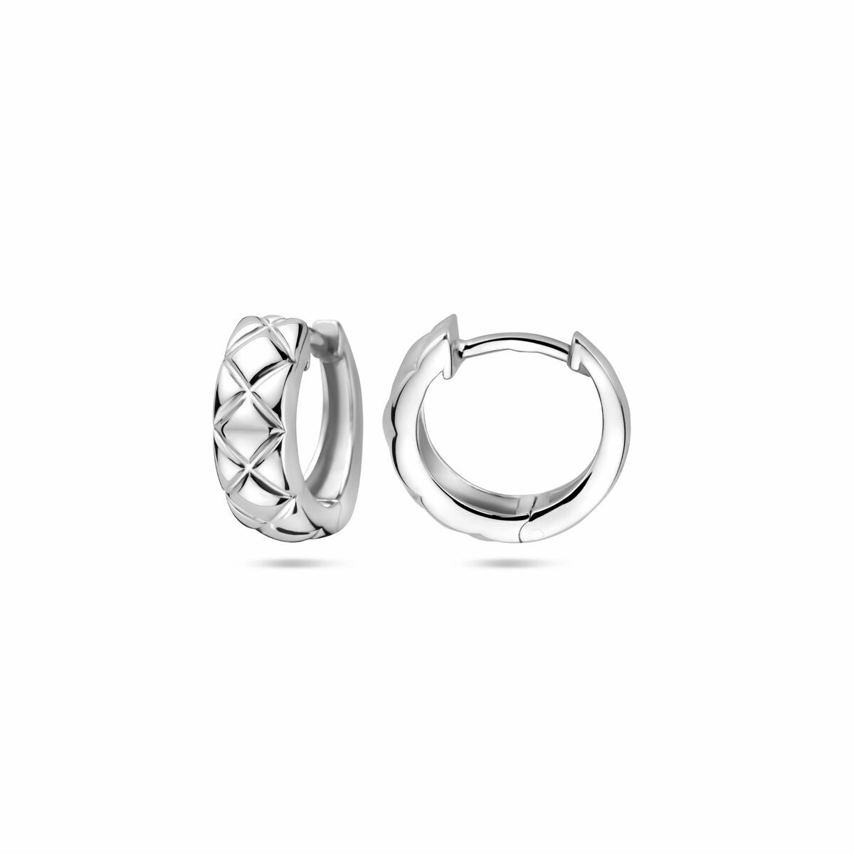 Klappohrringe 12,5 mm Silber rhodiniert