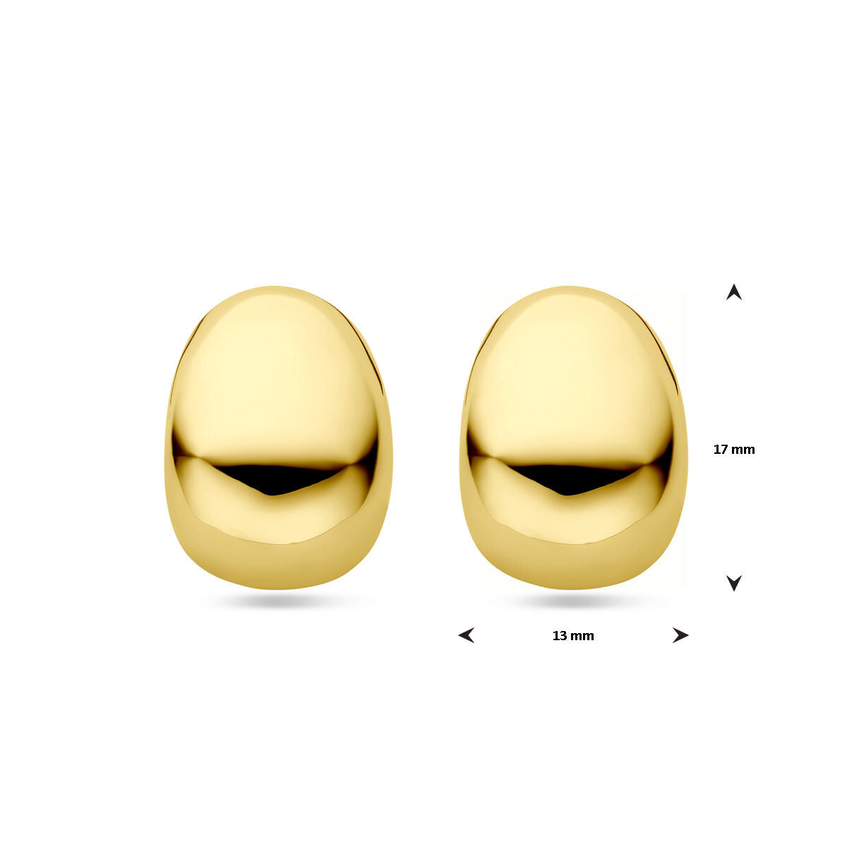 Ohrstecker 17 mm 14K Gelbgold