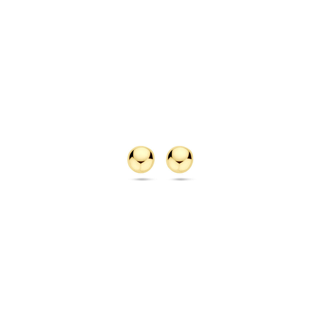oorknoppen half bol 14K geelgoud