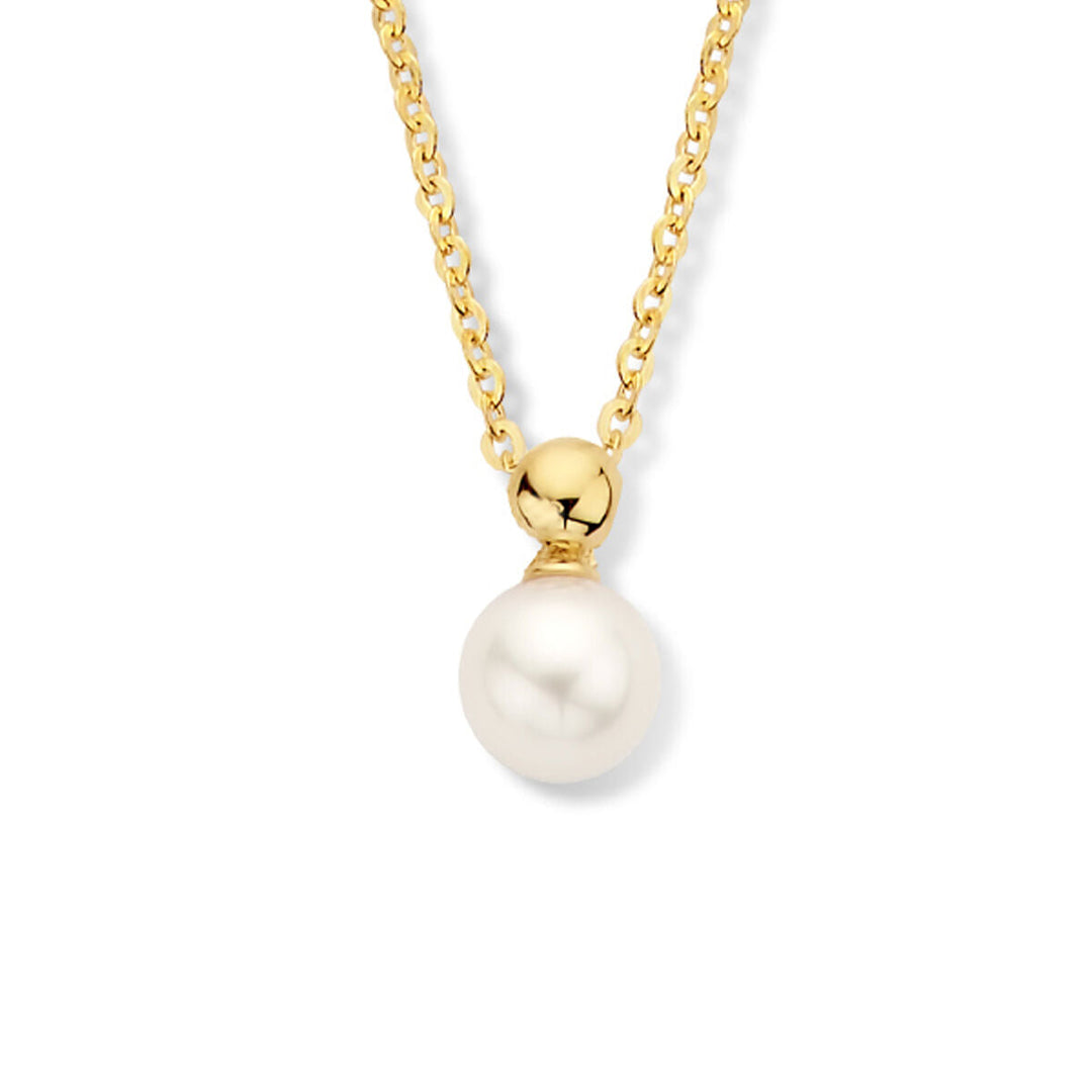 Gold Damenhalskette Perle 14K