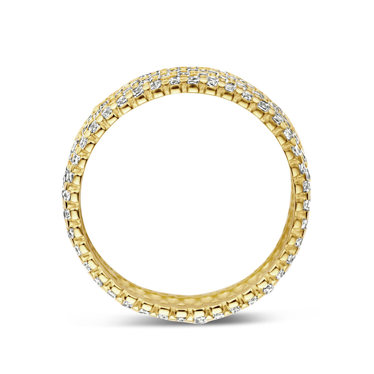 Ring Zirkonia 6,5 mm 14K Gelbgold