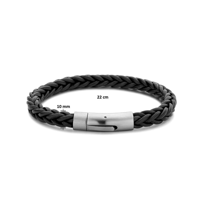 Armband Leder 8,6 mm Edelstahl