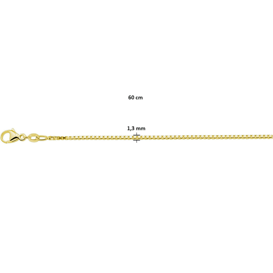 Halskette Venezianer 1,3 mm 3 Mikron Silber vergoldet (gelb)