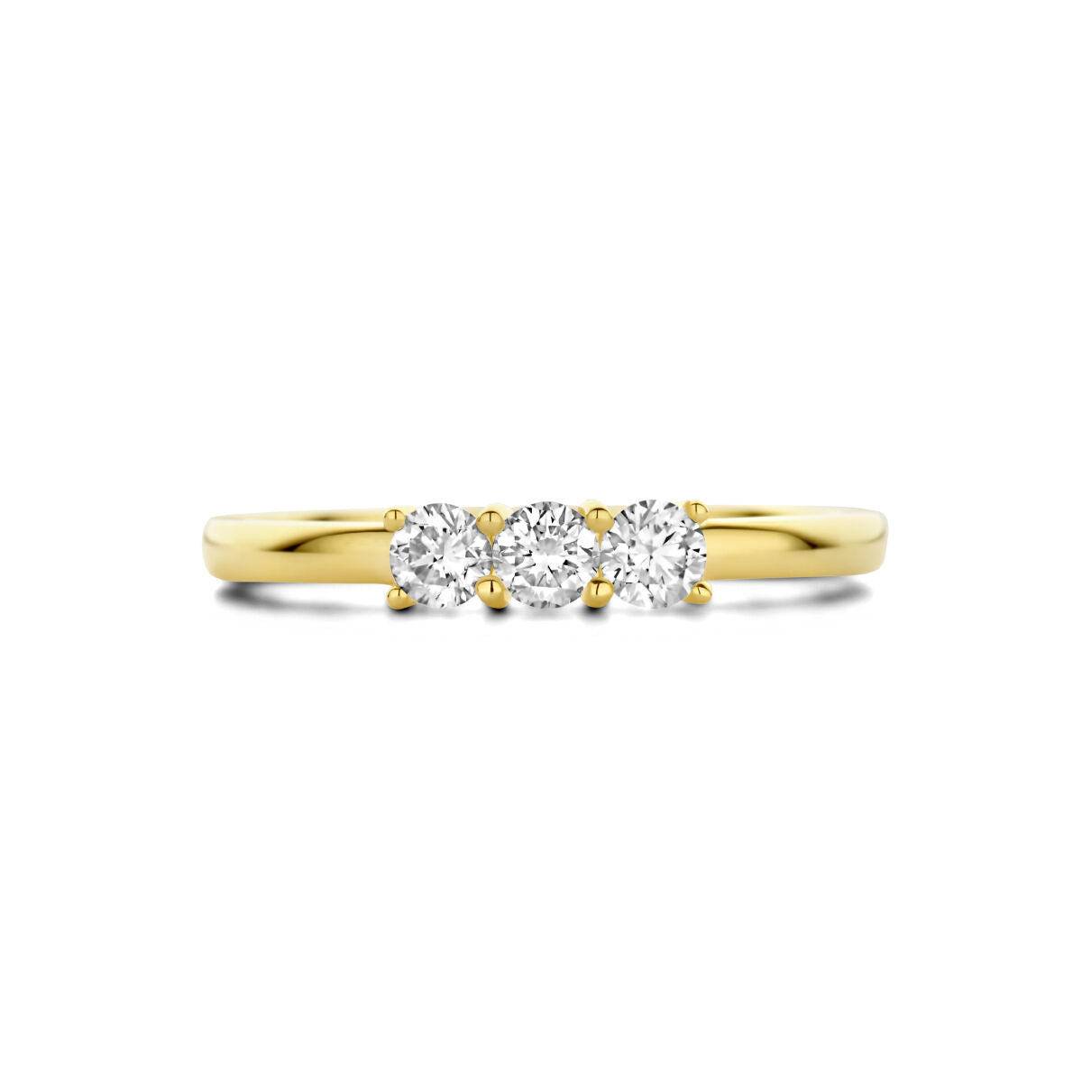 Ring Trilogie Diamant 0,30 ct H SI 14K Gelbgold