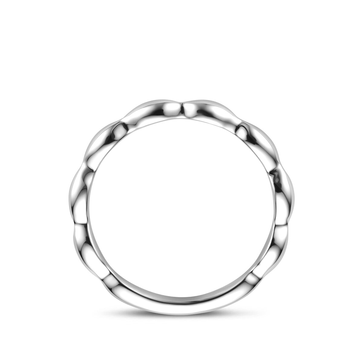 Damenring aus Silber – rhodiniertes 925er Silber