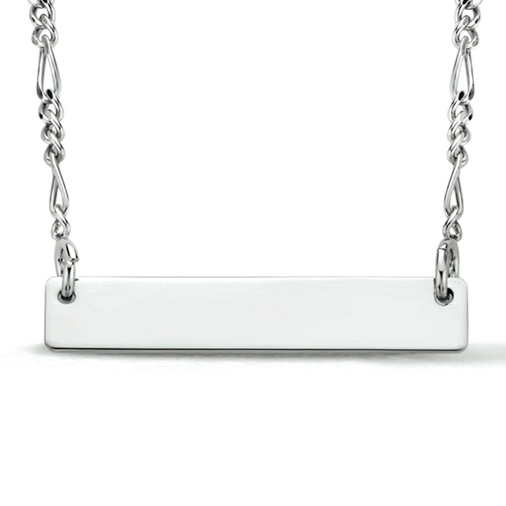 Gravur Collierplatte 5,0 mm 41 + 5 cm Silber rhodiniert