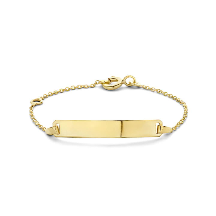 9-Karat-Gravur-Armbandplatte 4,0 mm 9-Karat-Gelbgold gefärbt