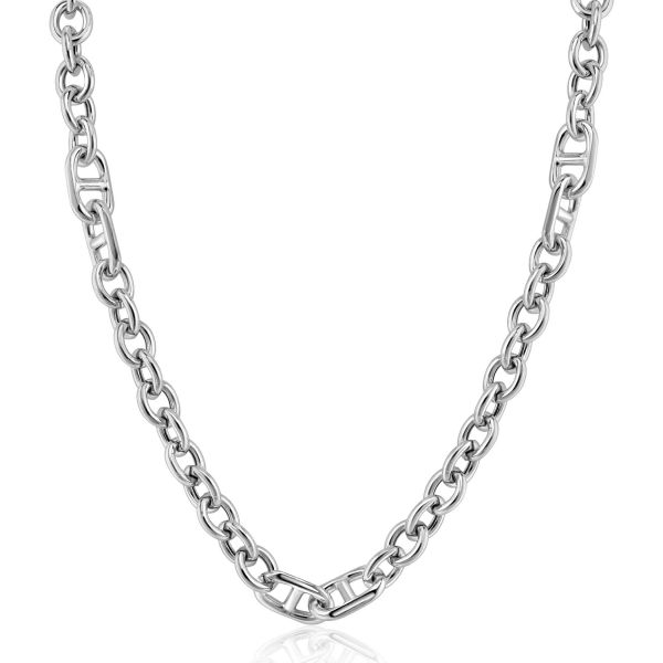 Halskette aus Silber mit einer Länge von 42-45 cm und einem modernen Gliederdesign