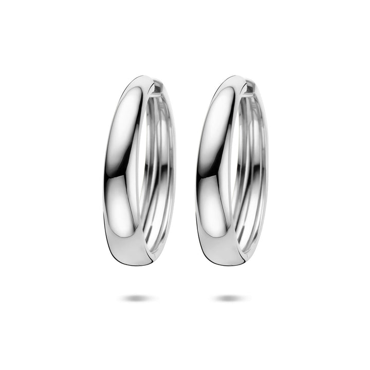 Zilveren klapoorringen dames – 40 x 8 mm