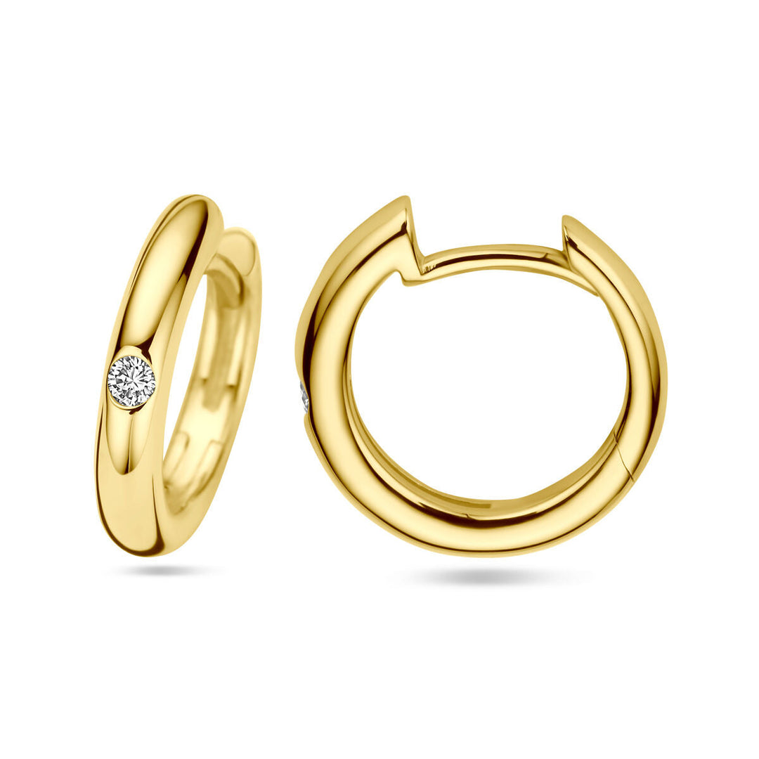 Ohrhänger Diamant 0,04 ct (2x 0,02 ct) H SI 14K Gelbgold