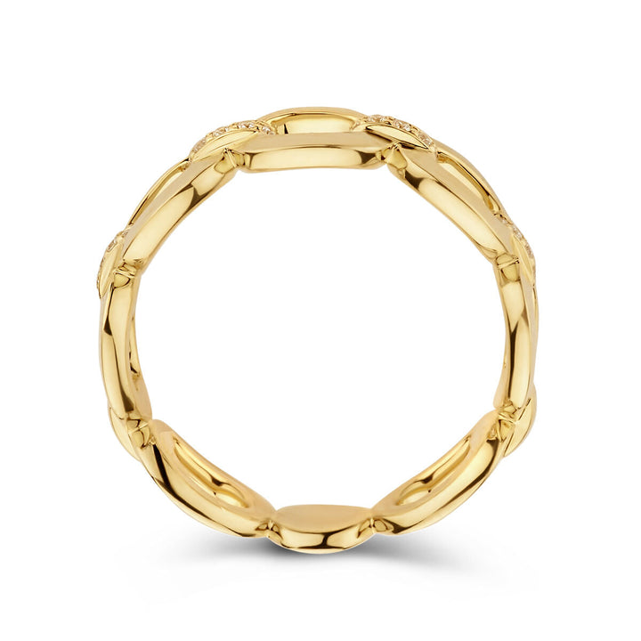 Ringgliederdiamant 0,08 ct h SI 14K Gelbgold