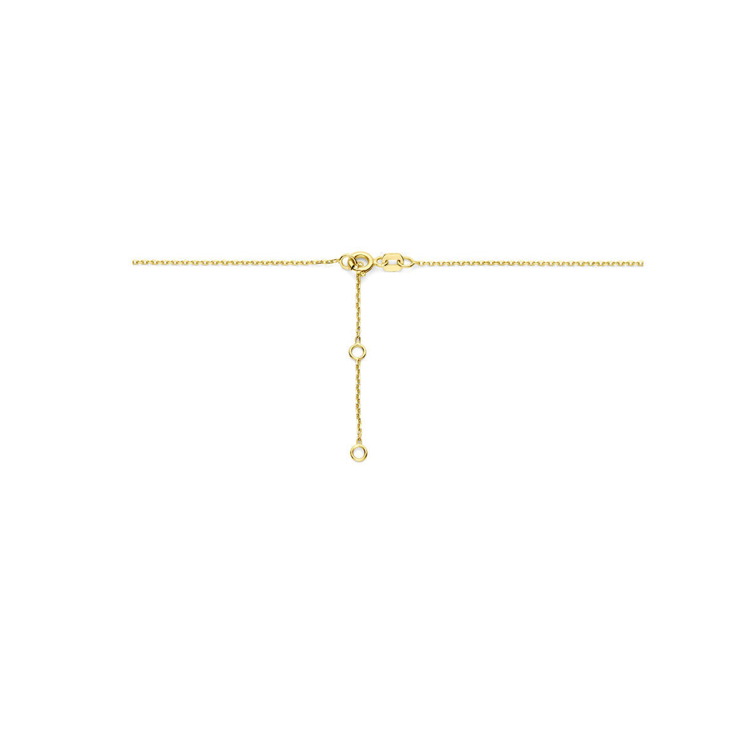 Gold Damenhalskette Ovale und Kugeln 14K