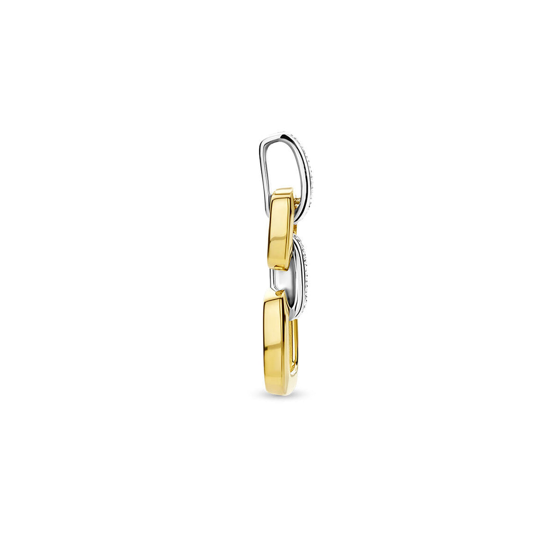 Anhänger-Gliederdiamant 0,13 ct h si 14K Bicolor-Gold gelb/weiß