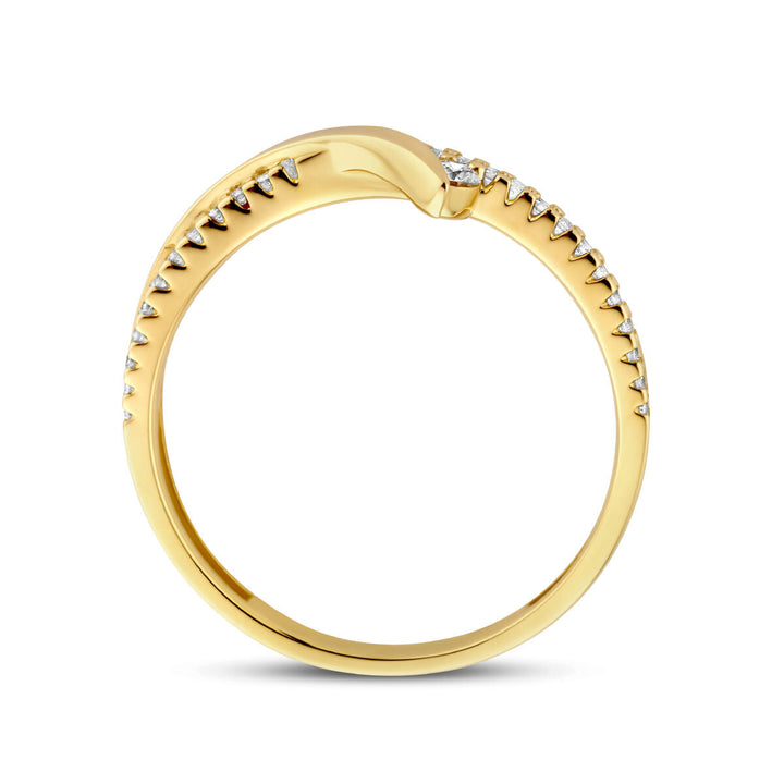 Ring Diamant 0,13 ct h SI 14K Gelbgold