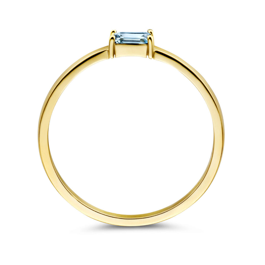 Ring mit Geburtsstein Topas Dezember 14K Gelbgold