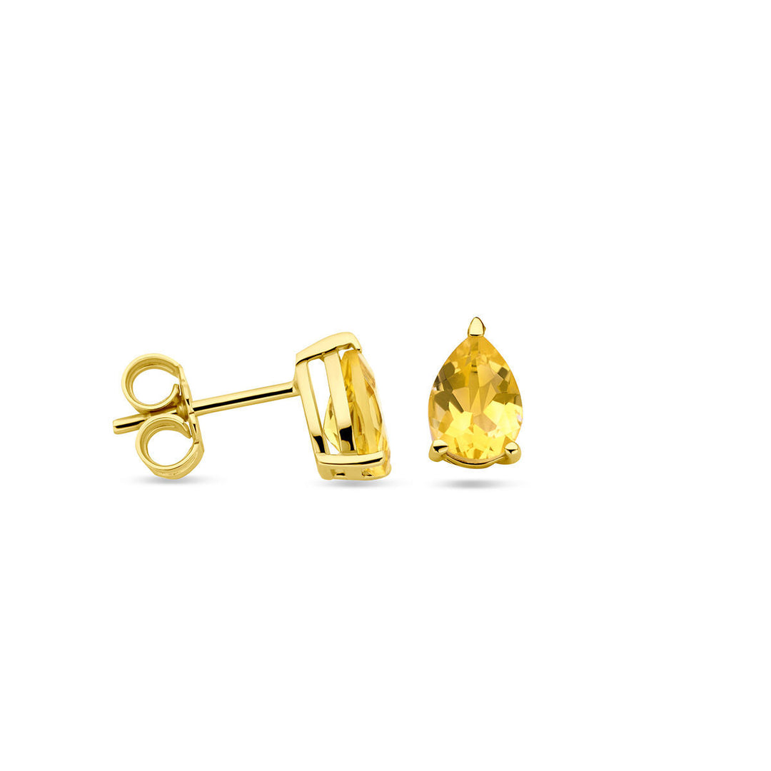Ohrstecker Citrin 14K Gelbgold