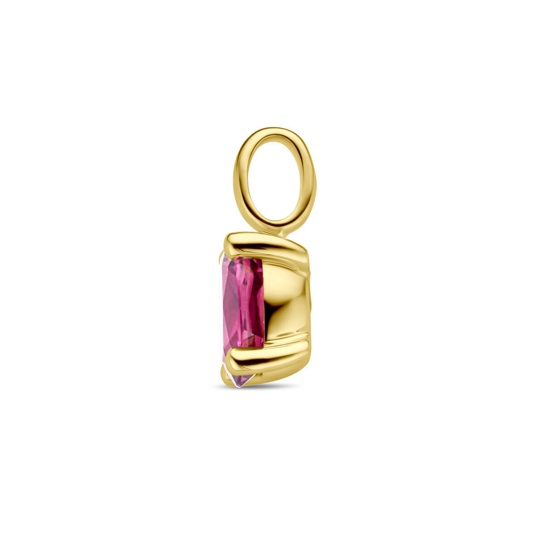 Anhänger rosa Rhodolit 14K Gelbgold