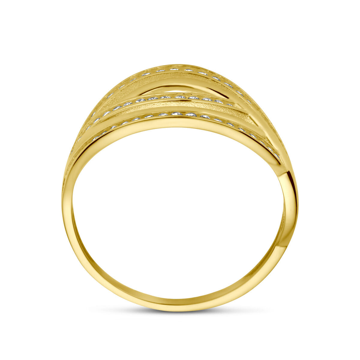 Ring Zirkonia 14K Gelbgold